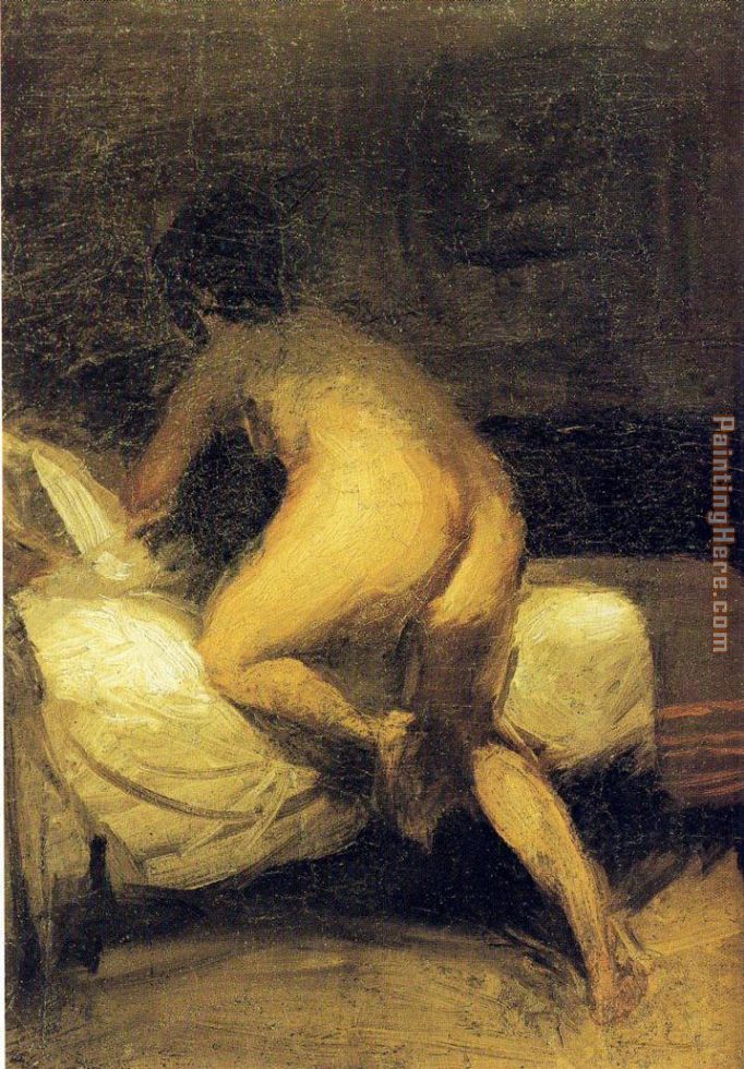 Nude Crawling Into Bed painting - Edward Hopper Nude Crawling Into Bed art painting